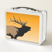 Bugling Bull Elk bij Sunset Original Wildlife Art (Achterkant)
