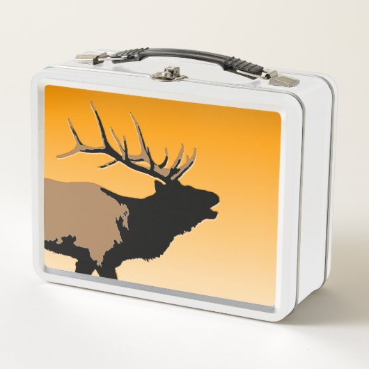 Bugling Bull Elk bij Sunset Original Wildlife Art (Voorkant)