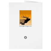 Bugling Bull Elk bij Sunset Original Wildlife Art (Achterkant)