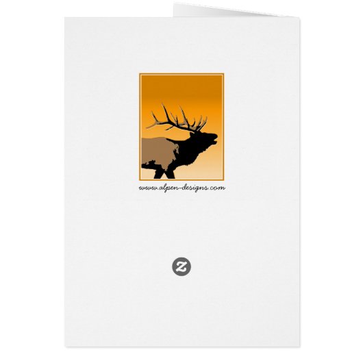 Bugling Bull Elk bij Sunset Original Wildlife Art (Achterkant)