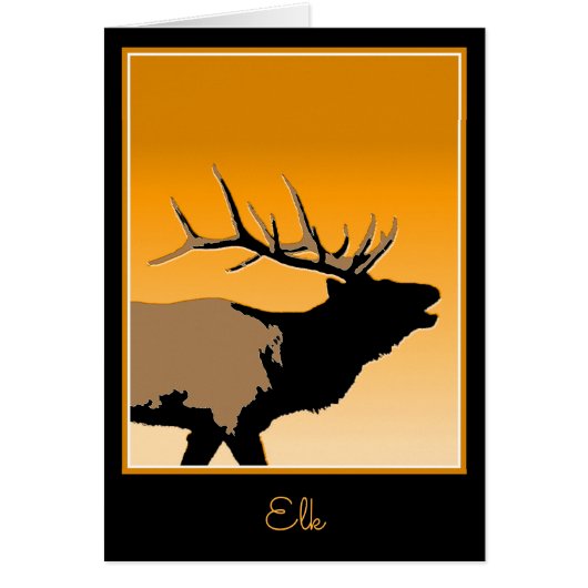 Bugling Bull Elk bij Sunset Original Wildlife Art (Voorkant)