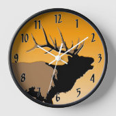 Bugling Bull Elk bij Sunset Original Wildlife Art (Voorkant)