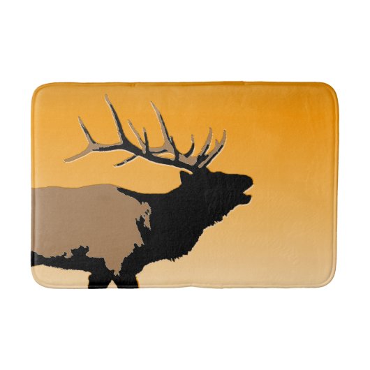 Bugling Bull Elk bij Sunset Original Wildlife Art Badmat (Voorkant)