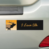 Bugling Bull Elk bij Sunset Original Wildlife Art Bumpersticker (Op auto)
