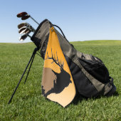 Bugling Bull Elk bij Sunset Original Wildlife Art Golfhanddoek (Groen)