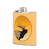 Bugling Bull Elk bij Sunset Original Wildlife Art Heupfles (Links)