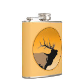 Bugling Bull Elk bij Sunset Original Wildlife Art Heupfles (Rechts)