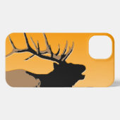 Bugling Bull Elk bij Sunset Original Wildlife Art iPhone Hoesje (Achterkant horizontaal)