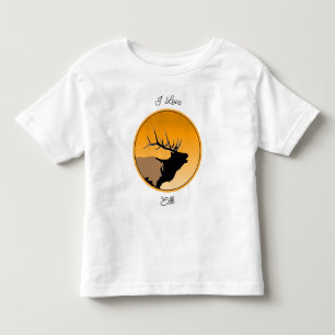 Bugling Bull Elk bij Sunset Original Wildlife Art Kinder Shirts