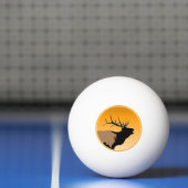 Bugling Bull Elk bij Sunset Original Wildlife Art Pingpongbal (Net)