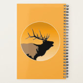 Bugling Bull Elk bij Sunset Original Wildlife Art Planner (Achterkant)
