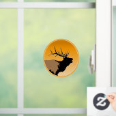 Bugling Bull Elk bij Sunset Original Wildlife Art Raamsticker (Huis)