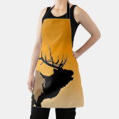Bugling Bull Elk bij Sunset Original Wildlife Art Schort (Insitu)