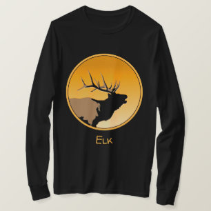 Bugling Bull Elk bij Sunset Original Wildlife Art T-shirt