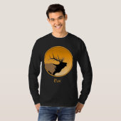 Bugling Bull Elk bij Sunset Original Wildlife Art T-shirt (Voorkant volledig)