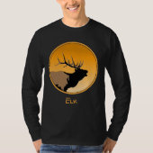 Bugling Bull Elk bij Sunset Original Wildlife Art T-shirt (Voorkant)