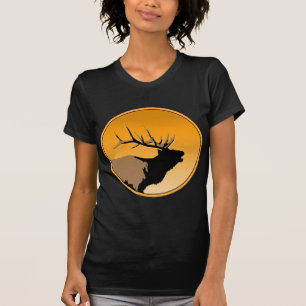 Bugling Bull Elk bij Sunset Original Wildlife Art T-shirt