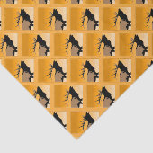 Bugling Bull Elk bij Sunset Original Wildlife Art Tissuepapier (Detail)