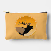 Bugling Bull Elk bij Zonsondergang Originele Wilde