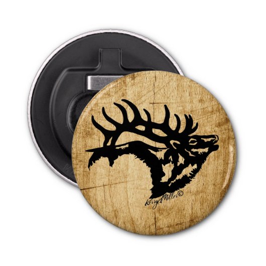 Bugling Bull Elk Bottle Opener (Voorkant)