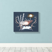 Bugling Bull Elk Canvas Afdruk (Insitu (Houten vloer))