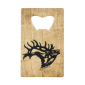 Bugling Bull Elk creditcard Bottle Open Creditkaart Flessenopener (Voorkant)