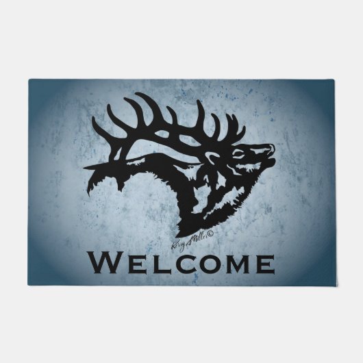 Bugling Bull Elk Deurmat (Voorkant)