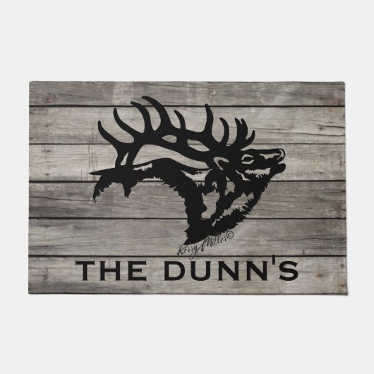 Bugling Bull Elk Doormat Deurmat (Voorkant)