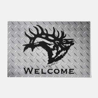 Bugling Bull Elk Doormat Deurmat