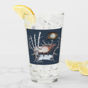 Bugling Bull Elk Glass Glas