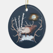 Bugling Bull Elk keramisch siermiddel Keramisch Ornament (Links)