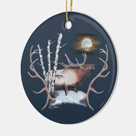 Bugling Bull Elk keramisch siermiddel Keramisch Ornament (Links)