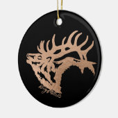 Bugling Bull Elk keramisch siermiddel Keramisch Ornament (Links)