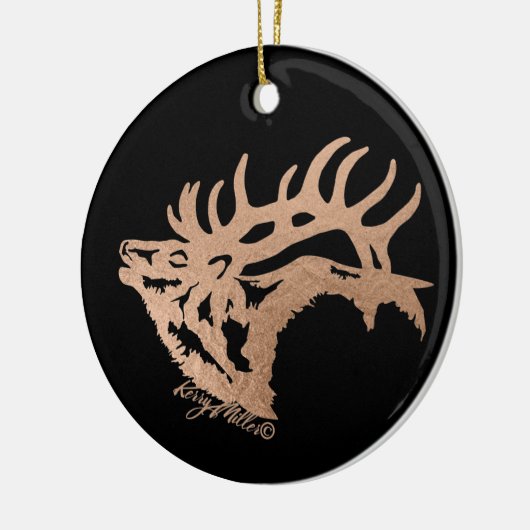Bugling Bull Elk keramisch siermiddel Keramisch Ornament (Links)