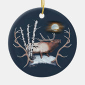 Bugling Bull Elk keramisch siermiddel Keramisch Ornament (Voorkant)