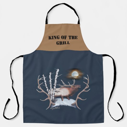 Bugling Bull Elk Schort (Voorkant)