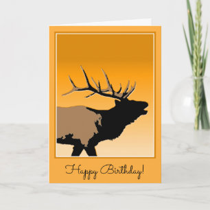 Bugling Elk bij Sunset - Original Wildlife Art Kaart