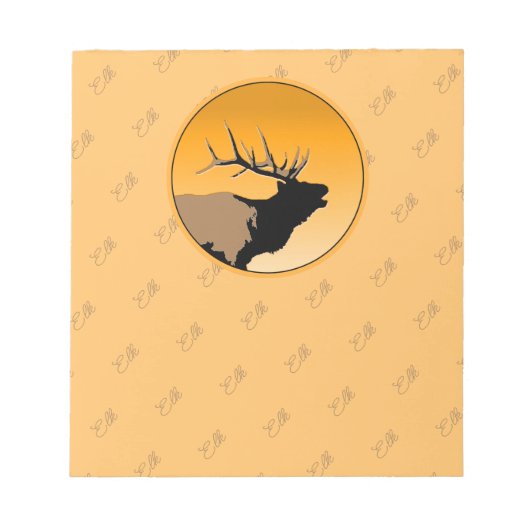 Bugling Elk bij Sunset - Original Wildlife Art Notitieblok (Voorkant)