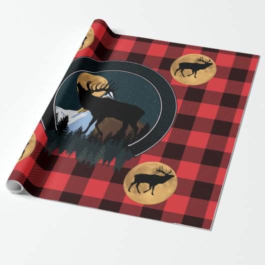 Bugling Elk Cadeaupapier (Uitgerold)