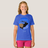 Bugling Elk in Winter - Original Wildlife Art T-S T-shirt (Voorkant volledig)