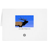 Bugling Elk in Winter - Originele Wilde Kunst (Achterkant Horizontaal)