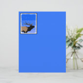 Bugling Elk in Winter - Originele Wilde Kunst (Staand voorkant)