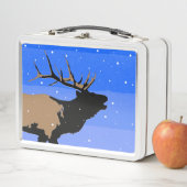 Bugling Elk in Winter - Originele Wilde Kunst (In situ)