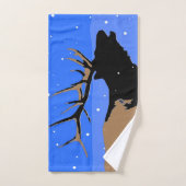 Bugling Elk in Winter - Originele Wilde Kunst Bad Handdoek (Handdoek)