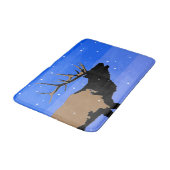 Bugling Elk in Winter - Originele Wilde Kunst Badmat (Gekanteld)