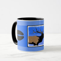 Bugling Elk in Winter - Originele Wilde Kunst