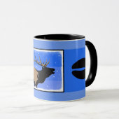 Bugling Elk in Winter - Originele Wilde Kunst Mok (Voorkant rechts)