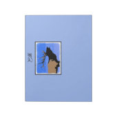 Bugling Elk in Winter - Originele Wilde Kunst Notitieblok (Linkerzijde)