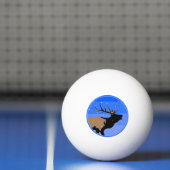 Bugling Elk in Winter - Originele Wilde Kunst Pingpongbal (Net)