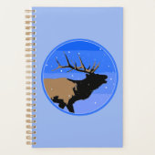 Bugling Elk in Winter - Originele Wilde Kunst Planner (Voorkant)